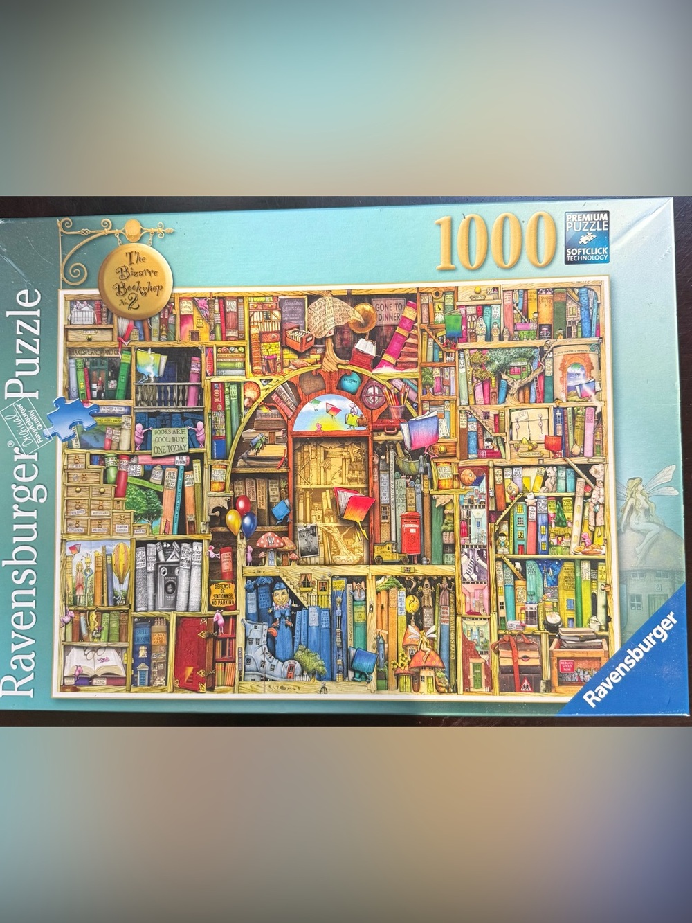 1000 Piece Ravensburger Multicolor Bookshop Illustration Puzzle
